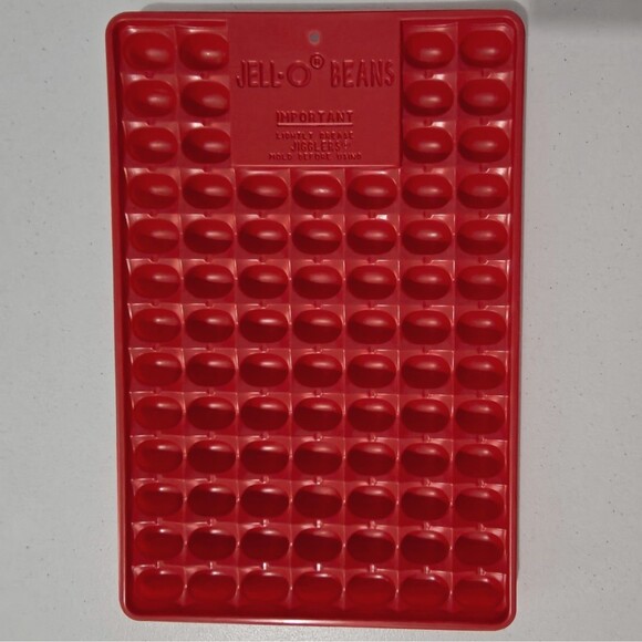 Vintage Jell-O Jigglers Jelly Bean Molds Red Set of 3 Plastic Gelatin Jello Set - Picture 8 of 10